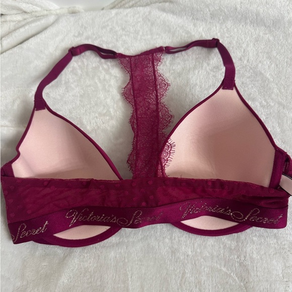 Victoria's Secret Deep Pink Lace Back Bra - Picture 5 of 5
